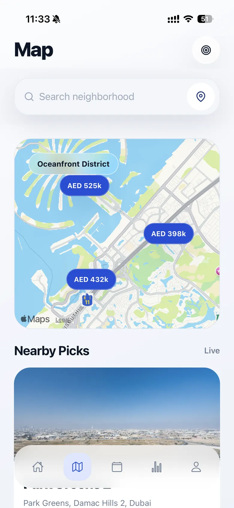Provident Real Estate: Dubai on a map