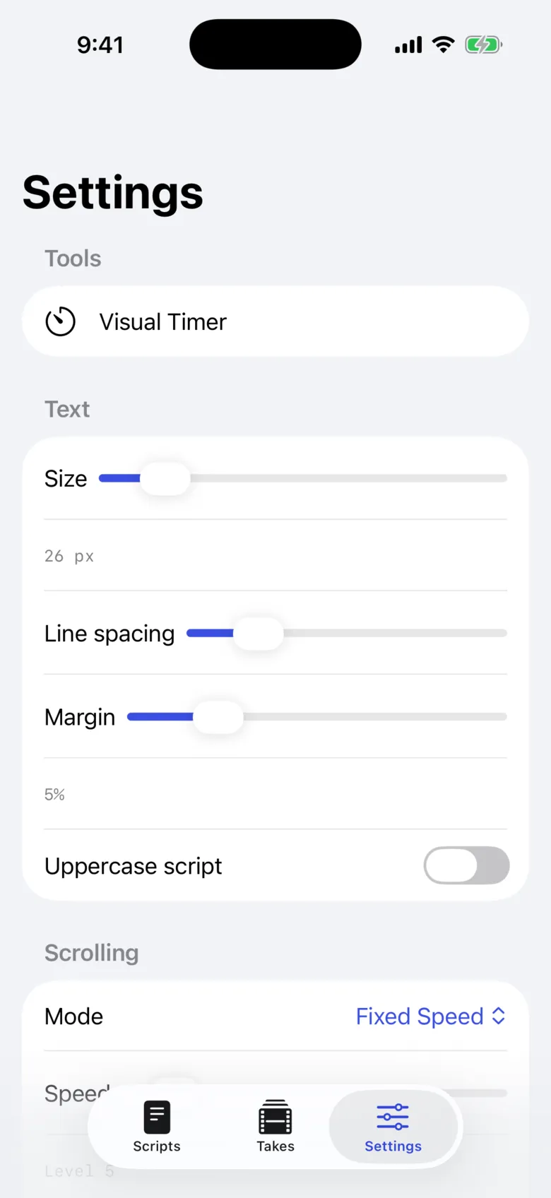 Teleprompter: Voice Follow screen 6